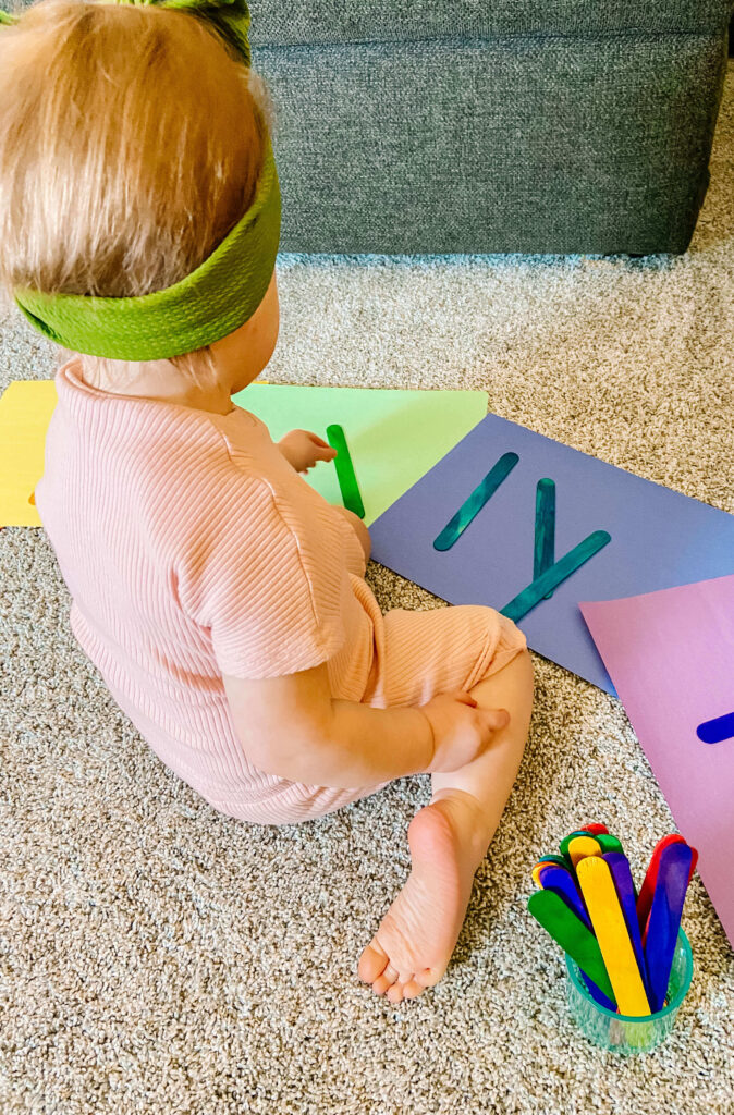 Rainbow Popsicle Sticks - Simple Budget-Friendly Toddler St. Patrick's Day Activities