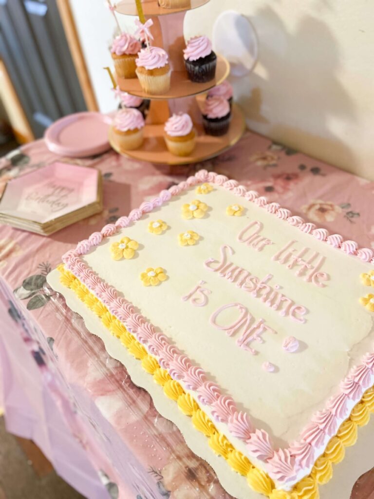 walmart cake sunshine birthday party