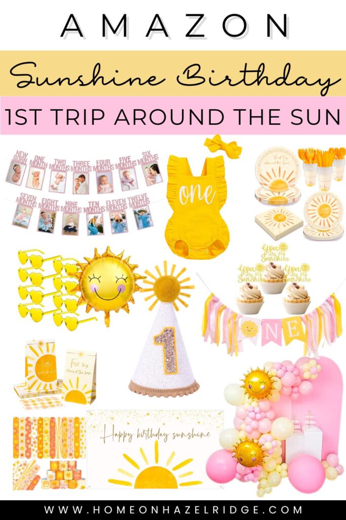 amazon finds for sunshine birthday party