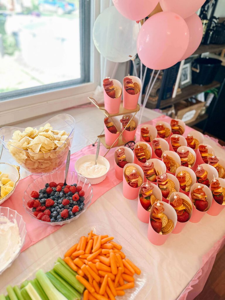 Charcuterie cups and party food