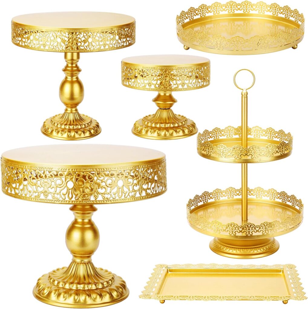 Gold cake stand desert display set