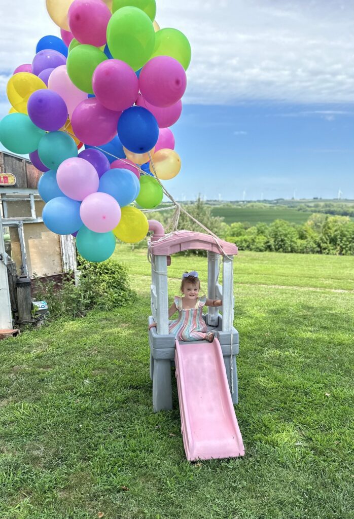 Up balloon scene on Step2 Slide