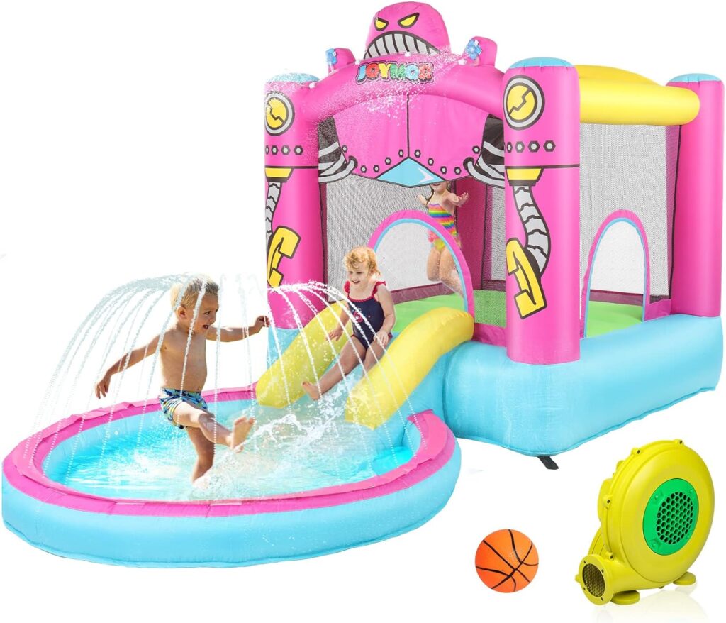 Bounce house with slide and pool